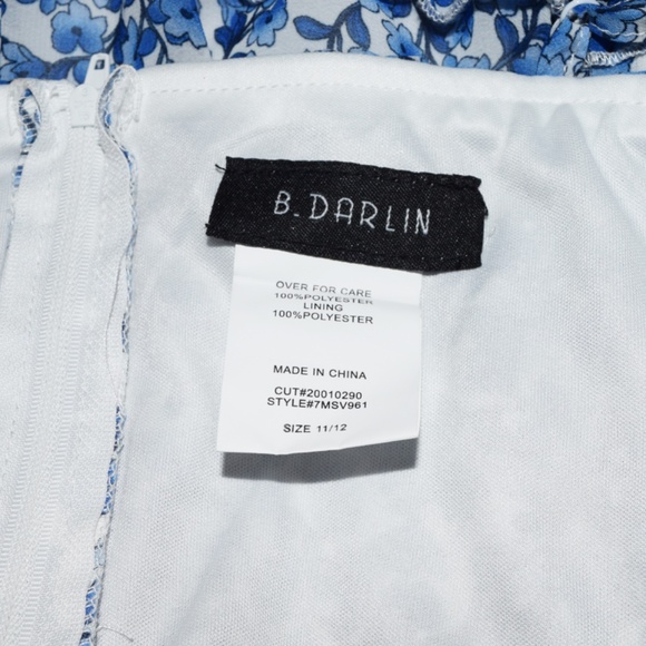 BEE DARLIN JUNIORS FLORAL PRINT SHORT MINI DRESS 11/12 - Picture 7 of 7